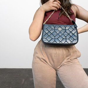 Black Quilted Chain Strap Shoulder Bag